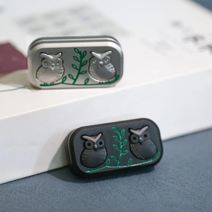Bouton coulissant en alliage en forme de hibou personnalisé, anti-stress, jouet de bureau en métal EDC pour adultes, enfants, garçons, filles, cadeaux - Product Image 5