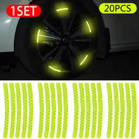Oferta: Juego de 20 Cintas Reflectantes para Llantas de Coche, Vinilo PVC de Alta Visibilidad, Adhesivo Reflectante para Ruedas
