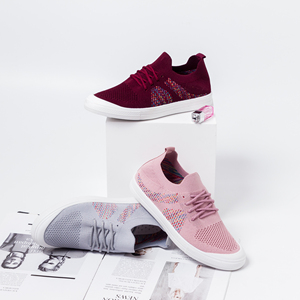 Moda Malha Senhoras Sapatos Brancos Skid-proof <span class=keywords><strong>Running</strong></span> <span class=keywords><strong>Shoes</strong></span> para mulheres - Product Image 4