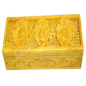 Caja Rectangular de Madera Maciza Hecha a Mano, Ecológica, con Diseño de Tablero de Ajedrez, Decoración para el Hogar, Artesanía para Mesa - Product Image 3