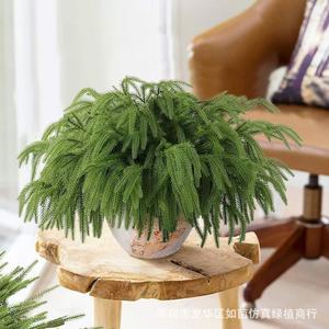 Guirlande de Noël Artificielle Ruyin, Aiguilles de Pin Norfolk, Vigne en Caoutchouc Souple, 30cm-100cm, Décoration en Vignes Plastiques Enroulées - Product Image 3