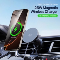 Chargeur de voiture sans fil magnétique à charge rapide Qi2.2 25W avec aimants N54 Support de téléphone pour voiture OJD-SV28
