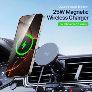 <span class=keywords><strong>Chargeur</strong></span> de voiture sans fil magnétique à charge rapide Qi2.2 25W avec aimants N54 Support de téléphone pour voiture OJD-SV28 - Product Image 4
