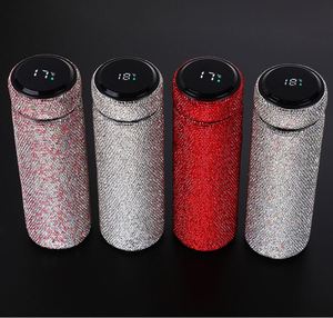 Thermos intelligent en acier inoxydable brillant Diamante avec affichage de la température LED, grande capacité, isolation thermique de 6 à 12 heures, pour aliments - Product Image 2