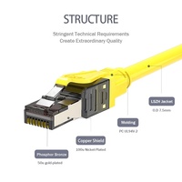 Cable de Conexión Linkwylan 40G Cat8, Cable SFTP de 24AWG con Tipo de PCB RJ45 para Servidor de Centro de Datos, Cables de Comunicación para Switch
