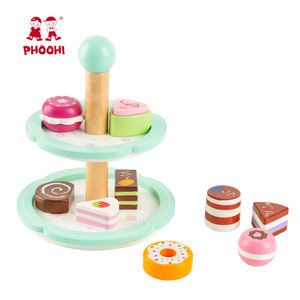 Nouvelle Arrivée Simulation Nourriture Jouer Enfants Vert En Bois Stand de Gâteau Jouet Pour Enfants 3 + - Product Image 2