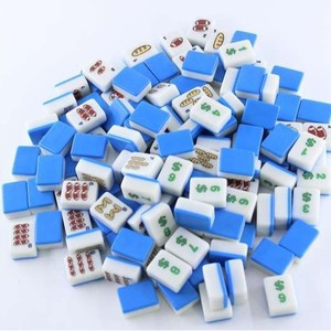 Juego de Mahjong Yexin, Mini, Portátil, para Viaje, Diseño de Bloques de Color, para Entretenimiento con Cartas de Ajedrez - Product Image 3