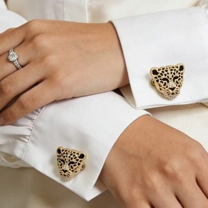Boutons de manchette personnalisés plaqués or et argent pour hommes, femmes, unisexe - OEM, anniversaire, Noël, occasions spéciales, couleurs et logos personnalisés - Product Image 1