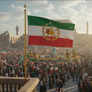 Флаг Ирана с изображением льва, 3x5 футов, на заказ, из полиэстера, с львом и солнцем, с латунными люверсами, для поддержки иранской идентичности и культурных ценностей - Product Image 4