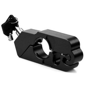 Verrous de sécurité noirs pour motos, vélos de sport, VTT, quads avec 2 clés - Verrou de frein, d'embrayage et de guidon pour scooter - Product Image 1