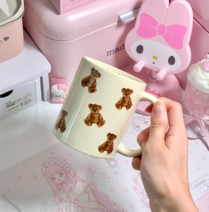 Cream-Colored Ceramic <b>Mug</b> with Cute Bear Design | BPA Free Eco-Friendly Coffee <b>Mug</b> for Breakfast & Holiday Gifts - Product Image 5