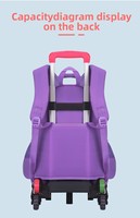 Sac à dos à roulettes pour étudiant, ensemble de 3 pièces, motif dessin animé, imperméable, sac d'école quotidien