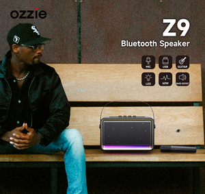Tốt nhất bán 70 Wát Retro xách tay bluetooth đài phát thanh loa Phong Cách Cũ RGB LED chiếu sáng không dây hỗ trợ Aux USB micro và guitar - Product Image 2