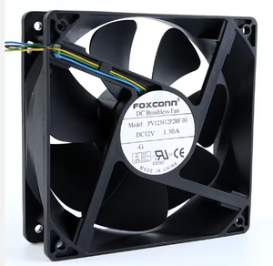 Ventilateur de refroidissement de châssis <span class=keywords><strong>Dell</strong></span> à quatre fils, contrôlé par la température, Foxconn PV123812P2BF 03 12V 1.30A 120*120*38MM 12CM, original et neuf - Product Image 1