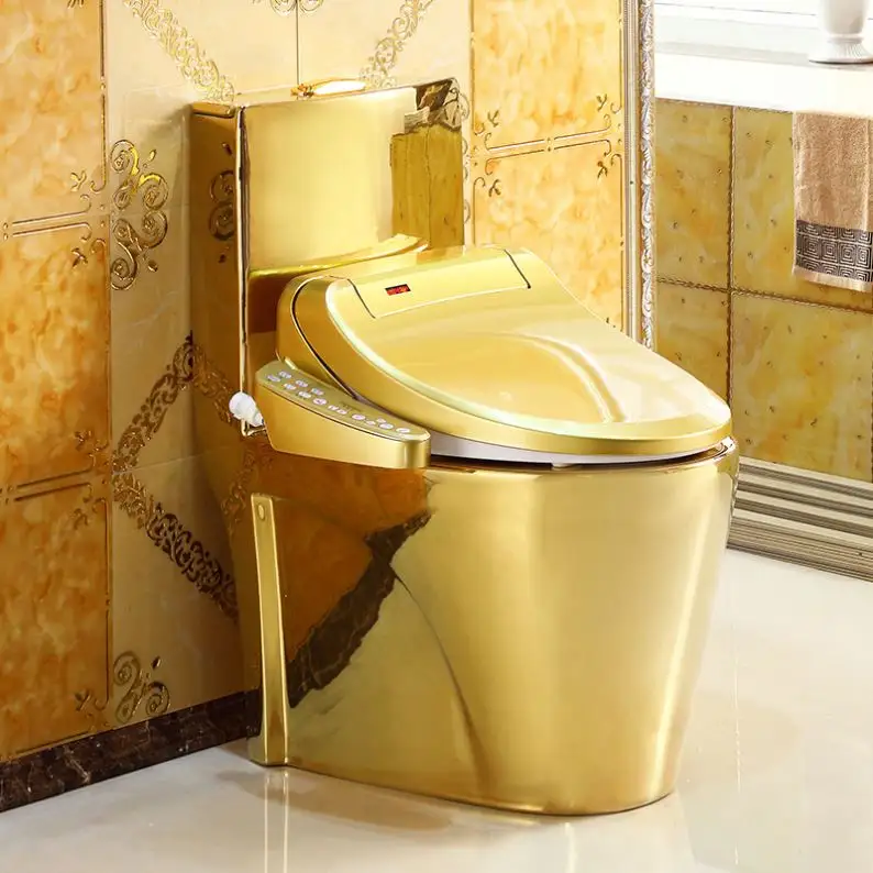 Cảm biến tự động tuôn ra mạ vàng thông minh CHẬU VỆ SINH một mảnh nhà vệ sinh