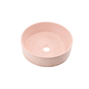 Concrete matt pink outdoor cabinet countertop vanity cement wash basin sinks