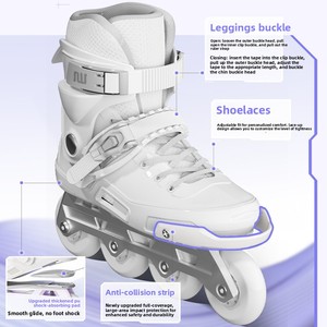 Patins à roulettes professionnels SWI W3 à une rangée, en matériaux PU/TPR/PVC, pour hommes, femmes et adultes, pour le patinage artistique et la patinage urbain - Product Image 1