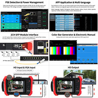Testeur de caméra CCTV Rsrteng H20, moniteur de caméra IP 8K, câble Hi-POE POE++, outils réseau WiFi, traceur de câbles IPC