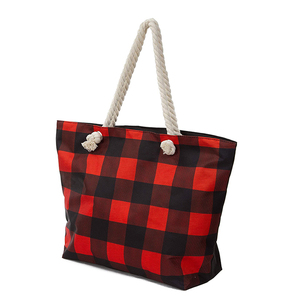 Personalizado Buffalo Plaid bolso de compras del bolso de hombro para las mujeres - Product Image 3