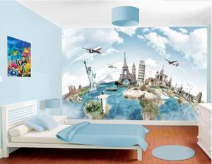 Mapa del Mundo de Agencia de Viajes, Mapa Turístico, Lugares de Interés, Decoración de Pared - Product Image 6