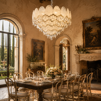 Lampe suspendue GRSD de luxe en cristal multicouche doré pour salon et salle à manger