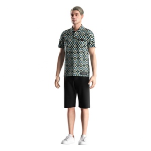 Camiseta Deportiva de Manga Corta con Sublimación de Moda, Camisas de Golf con Cuello Abotonado para Hombre, Camiseta Tipo Polo para Hombre - Product Image 5