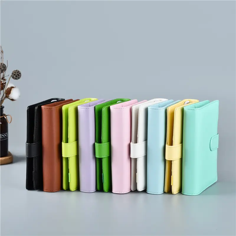 Macaron Loose-Leaf Book A5a6a7pu Hand Account Book Retro Imitation Leather Hardcover Leather Journal Notebook