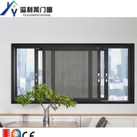 Ventana Corredera Horizontal Moderna de Doble Vidrio Templado con Sistema Manual de Empuje, Aislamiento Térmico para Dormitorio o Sótano