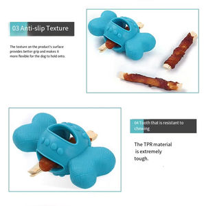 Multifunzionale TPR cane giocattolo da masticare con Snack porta Eco Friendly Pet giocattolo da masticare per la salute dentale e l'esercizio di formazione - Product Image 4