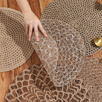Meilleures ventes : Sets de table ronds et sous-verres en lin et jute tressés de 15 pouces, résistants à la chaleur et antidérapants