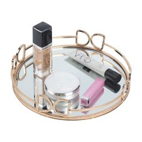 Wohndekor Europäisches Design Gold Luxus Metall-Spiegel Aufbewahrungstablett für Essen, Schmuck & Werkzeuge Organizer Make-up Präsentationsständer