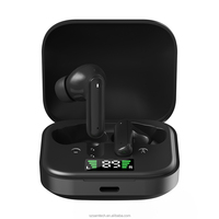 Écouteurs Bluetooth avec écran numérique 5.4, son stéréo haute fidélité intra-auriculaire, 3 heures d'autonomie, étanches, commande tactile, écouteurs de sport