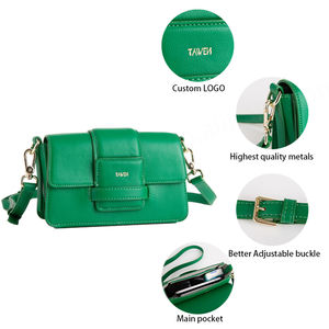 PU <b>Leather</b> Fashion <b>Lady</b> Single Shoulder Messenger <b>Bag</b> with Chain Zipper Closure Handbags - Product Image 2