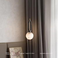 Lustre moderne de luxe en cuivre et marbre, luminaire suspendu pour chambre à coucher, ambiance chaleureuse, en albâtre, pour appartement et hôtel