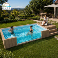 Piscine hors sol décorative en fibre de verre pour visiteurs, avec panneau de confort raffiné, pour spa jacuzzi de type resort