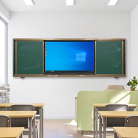 Salle de classe intelligente, appareil d'enseignement interactif tout-en-un tactile extractible de 55 pouces, résolution 4K, tableau blanc électronique multimédia