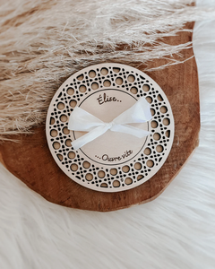 Incisione su legno personalizzata per la nascita testimone madrina unico artigianato in legno bambino doccia decorazioni perfetto <span class=keywords><strong>regalo</strong></span> di natale Idea - Product Image 3