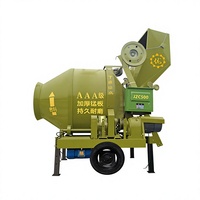 Bétonnière portative à moteur diesel avec benne basculante 500L, tambour inclinable, moment de charge élevé, productivité 45M/H pour zones éloignées