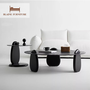 Di alta qualità di colore chiaro di design rotondo colata <span class=keywords><strong>acqua</strong></span> granella di <span class=keywords><strong>vetro</strong></span> superiore tavolino da caffè fornitore per mobili da soggiorno - Product Image 2