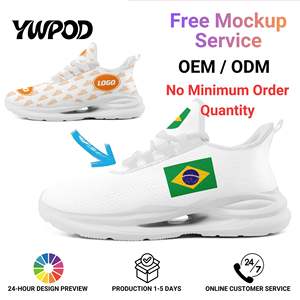 Chaussures de sport personnalisées en gros <span class=keywords><strong>avec</strong></span> nom d'équipe, série OEM ODM, impression à la demande, logo personnalisé, baskets respirantes FN079-26027049-3 - Product Image 1