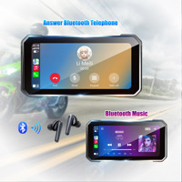 Étanche 6.25 pouces système Android 1080P double enregistreur moto Carplay Androidauto DVR TPMS surveillance GPS suivi