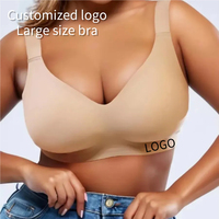En stock, soutien-gorge Lady Eveyday, bretelles réglables, élasticité, soutien-gorge en nylon sans armatures, push-up, grande taille, soutien-gorge sans couture pour femmes