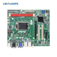 Carte mère industrielle Micro ATX Linkleaps H81 B85 prenant en charge les processeurs Intel Core I7 I5 I3 de 4e génération avec 2 GbE LAN 6 COM 2 PCIe 2 PCI