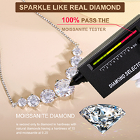 Mode 1.7ct/2.8ct/5ct Moissanite Bijoux de mariage 925 Sterling Silver Moissanite Diamant Pendentif Collier pour les femmes