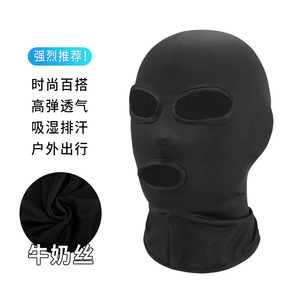 Balaclava de cyclisme d'été noire à séchage rapide, protection solaire, couvre-visage unisexe pour usage extérieur - Product Image 4