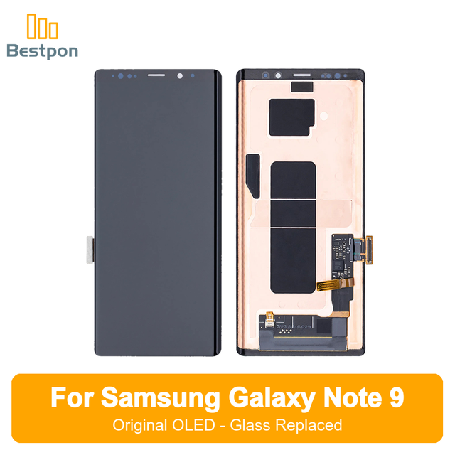 Replacement for Samsung Galaxy Note 9 OLED Screen Assembly, Original Panel + Glass-Replaced, Grade a