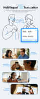 Lunettes Intelligentes IA G600Pro avec Caméra HD 13MP, Vidéo 1080P, Vision à la Première Personne, Assistant Luma et Transcription Intelligente de Réunions