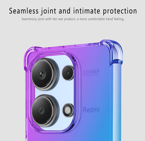 Mignon dégradé arc-en-ciel clair antichoc coins renforcés souple Flexible TPU étui de téléphone portable pour Redmi Note 13 Pro <span class=keywords><strong>4G</strong></span> - Product Image 5