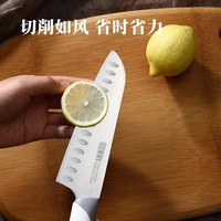 Couteau de chef haut de gamme RUI couteau Santoku complémentaire trancheuse alimentaire couteau de cuisine à domicile avec matériau en acier et métal