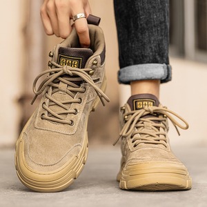 Zapatos para Hombre, Estilo 2025, Botas de Trabajo Retro de Media Pantorrilla para Exteriores, Botas Casuales de Desierto con Suela Gruesa y Caña Alta - Product Image 1